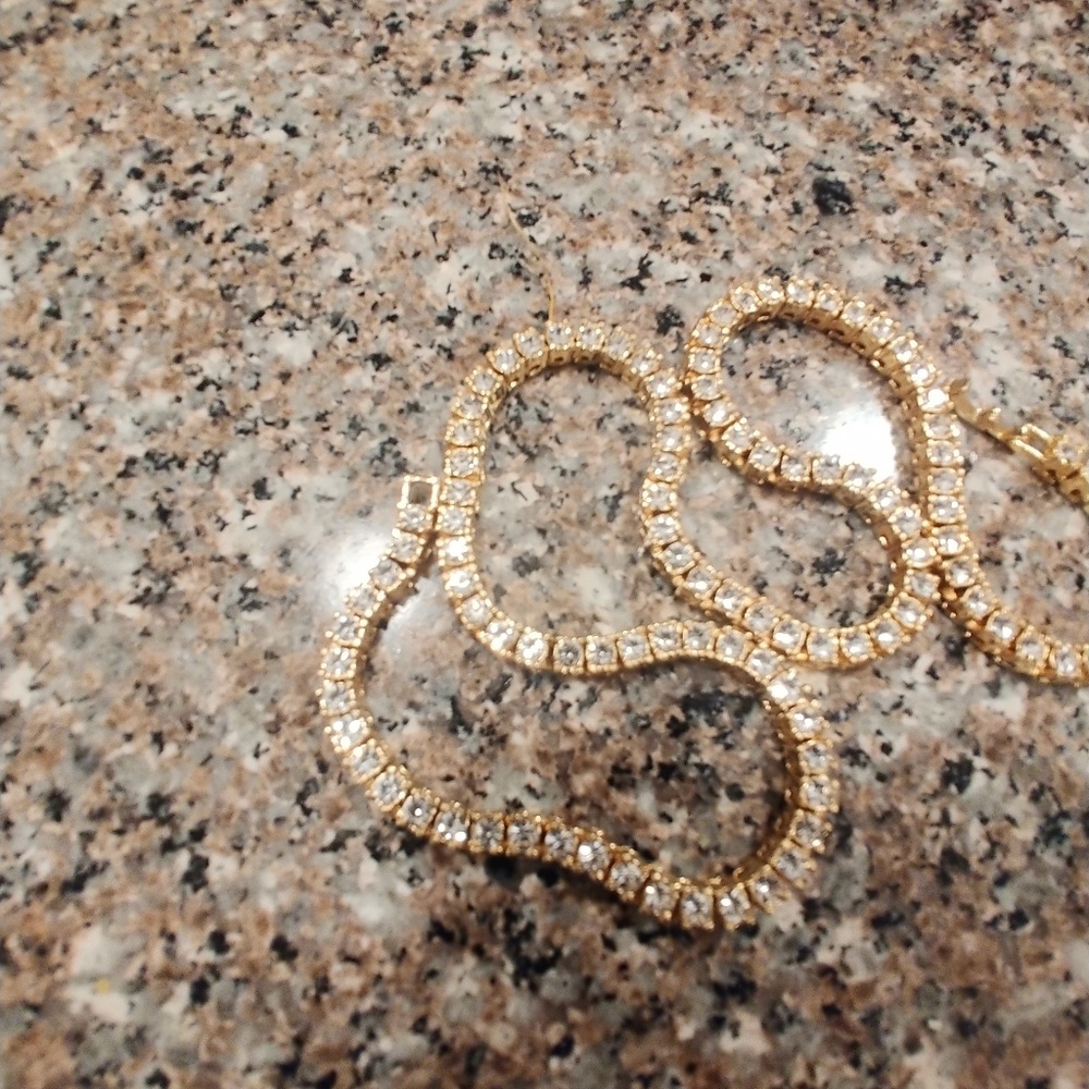 Gold diamond necklace "vvs" quality